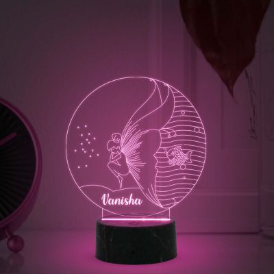 3D Illusion Butterfly Led Night lamp with Automatic Color Changing Light Customized with Name   Birthday Gifts for Girls